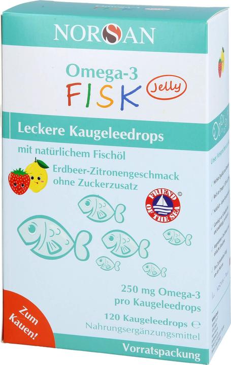 Immagine prodotto Norsan Omega-3 gelatina per bambini (120 pezzi) (120 pz., Caramella, 261 g)