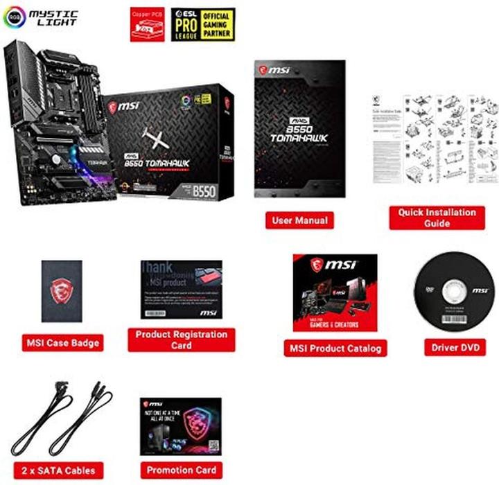 Immagine prodotto MSI MAG B550 TOMAHAWK (AM4, AMD B550, ATX)
