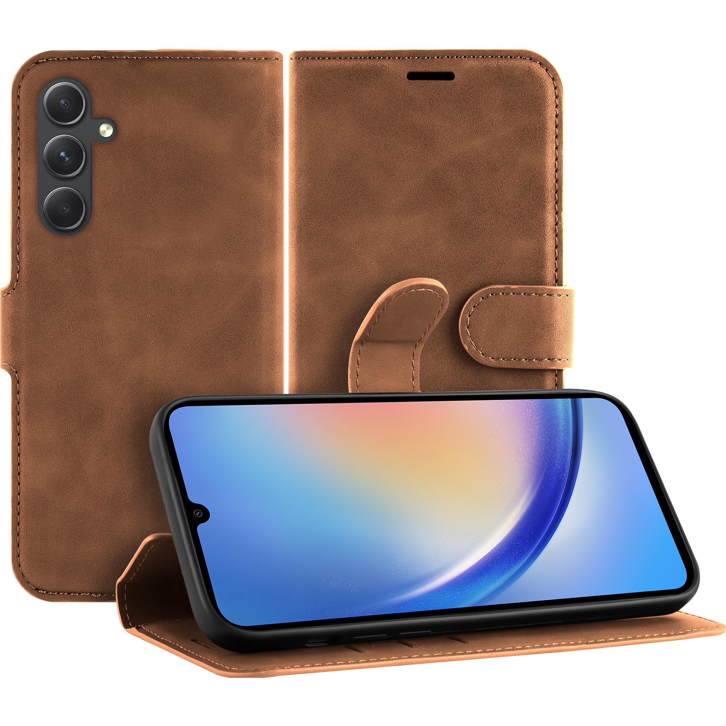 Thumbnail - Cazy Premium-Geldbörsen-Etui für Samsung Galaxy A34, Magnetisches Geldbörsen-Etui, Kartenfächer, Ständer (Samsung Galaxy...