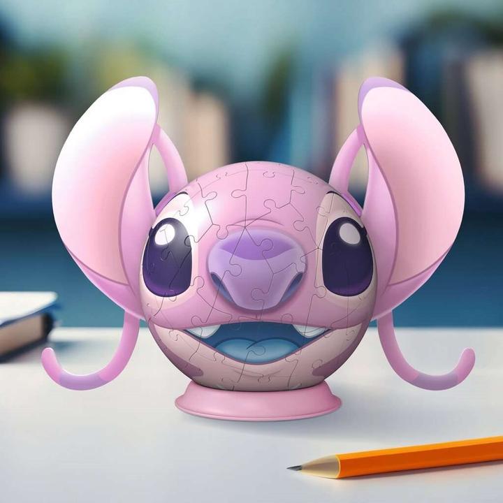 Productafbeelding Ravensburger 3D Puzzle-Ball Disney Stitch - Angel (77 onderdelen)