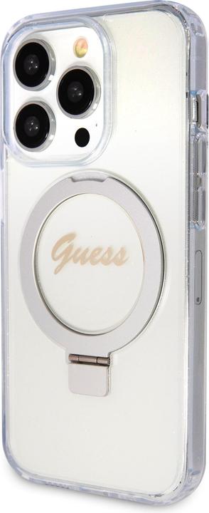 Produktbild Guess GUHMP15XHRSGSD iPhone 15 Pro Max 6.7" przezroczysty/transparent hardcase Ring Stand Script Gli (Apple iPhone 15 Pro Max)