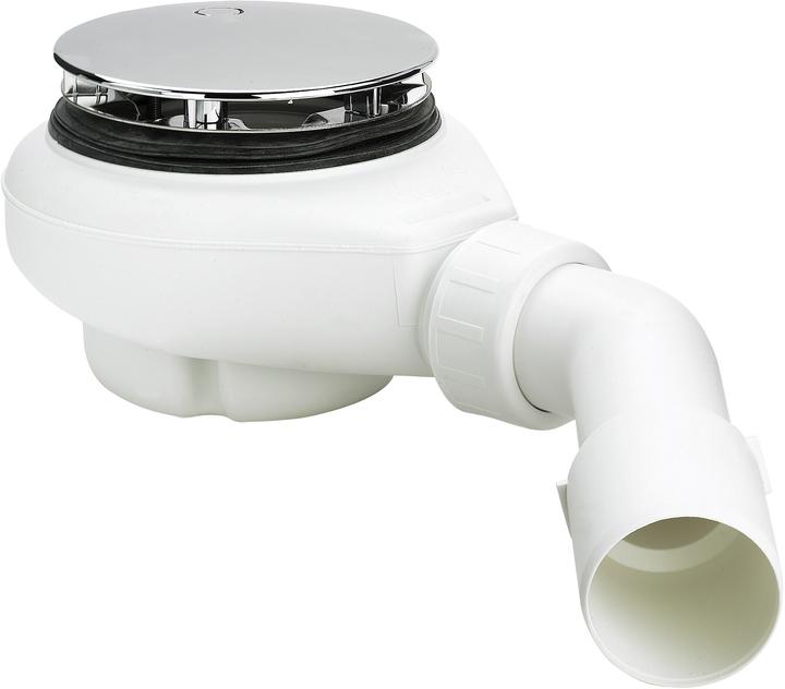 Viega Siphon Tempoplex Duschwannensiphon mit 90mm Chromkappe (703394) (Ablaufgarnitur, 1/2")