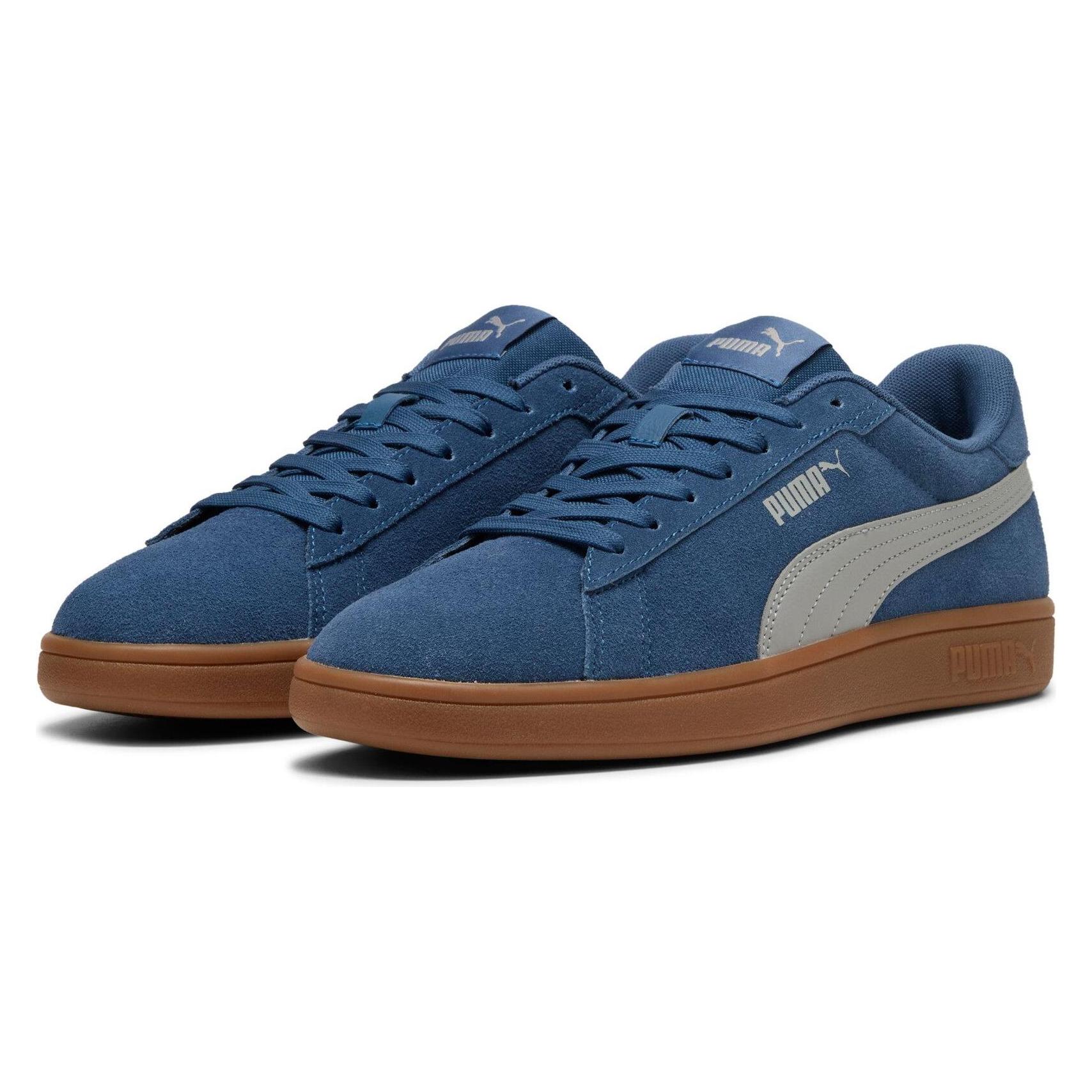 Puma, Unisex, Sneakers, Smash 3.0, Blauw, Grijs, (40)