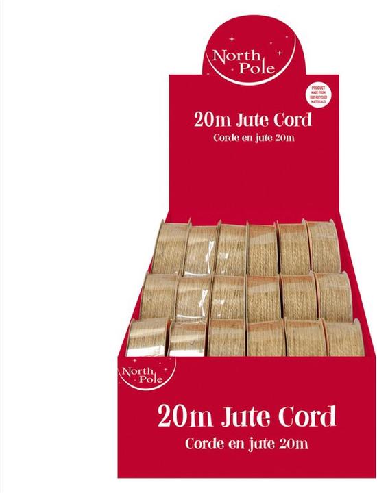 Produktbild Eurowrap Geschenkband Jute Weihnachtliches Design