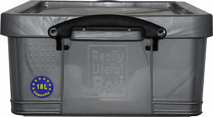 Actual product image Really Useful Box Storage box 18.0 l silver 48.0 x 39.0 x 20.0 cm (39 cm, 18 l, 1x)