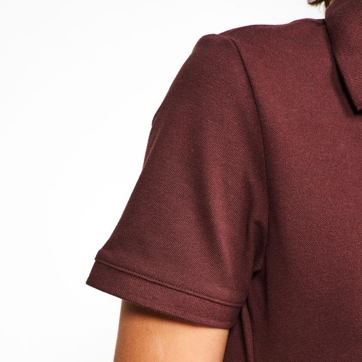 Image du produit Inesis Polo golf en coton manches courtes femme, MW500 marron foncé (S)