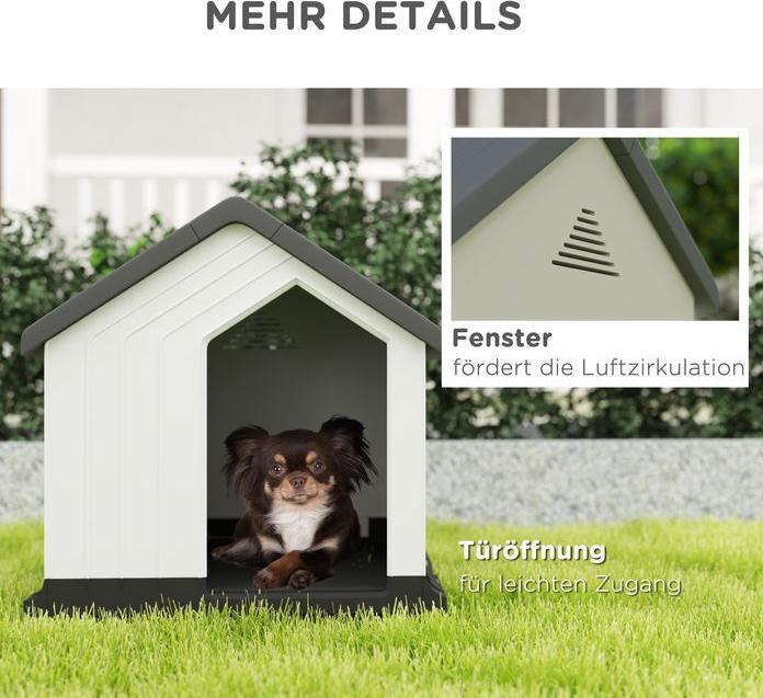 Immagine prodotto Swisshandel24 Cuccia per cani, resistente alle intemperie, con finestra e porta, per cani di piccola taglia fino (Cuccia per cani)