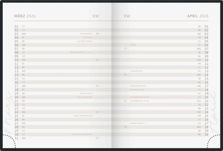 Immagine prodotto Ridoide rido idé Wochenagenda Design Line 2026, Blau (Tedesco)