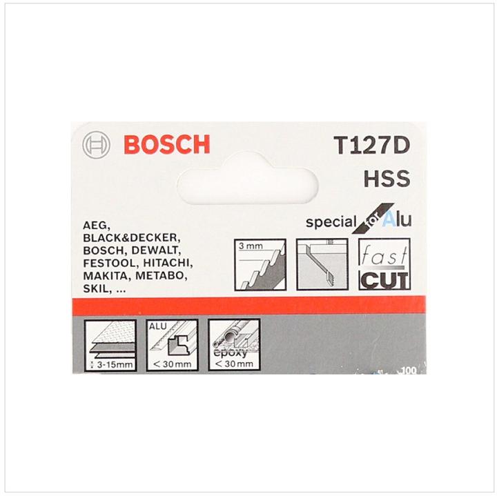 Image du produit Bosch Professional Zubehör Lame de scie sauteuse PRO Alu T127D, 100 mm, 5 pcs.