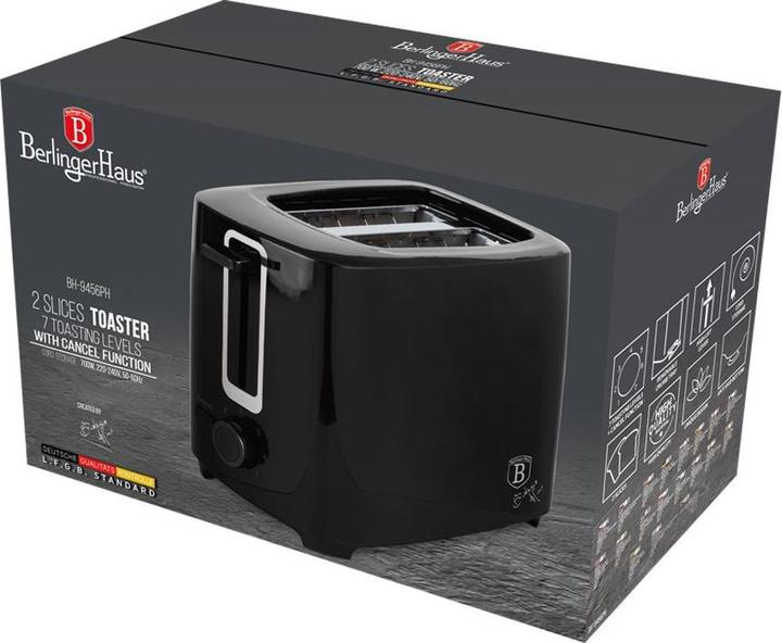 Produktbild BerlingerHaus 2 Scheiben Toaster schwarz