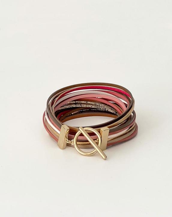 Produktbild Flowers Forzoé Starsky Armband – Messingplatte – Echtes Leder (Messingplatte)