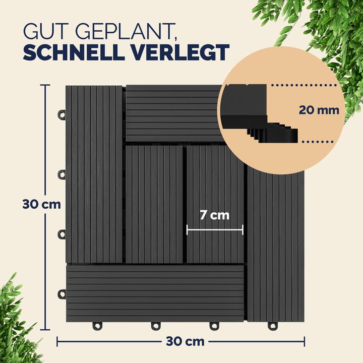 Produktbild Casaria WPC Fliesen (66x, 30 x 30 cm)