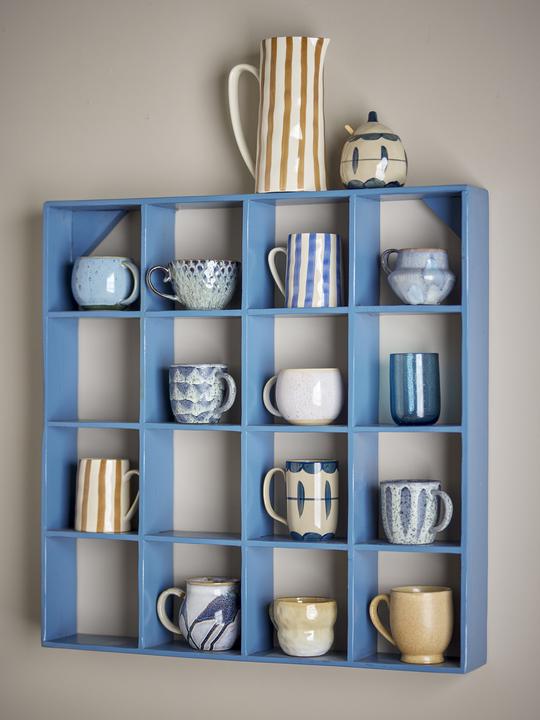 Actual product image Creative Collection - Bekka Shelf - Blue - Reclaimed Wood (70 x 10 x 70 cm)