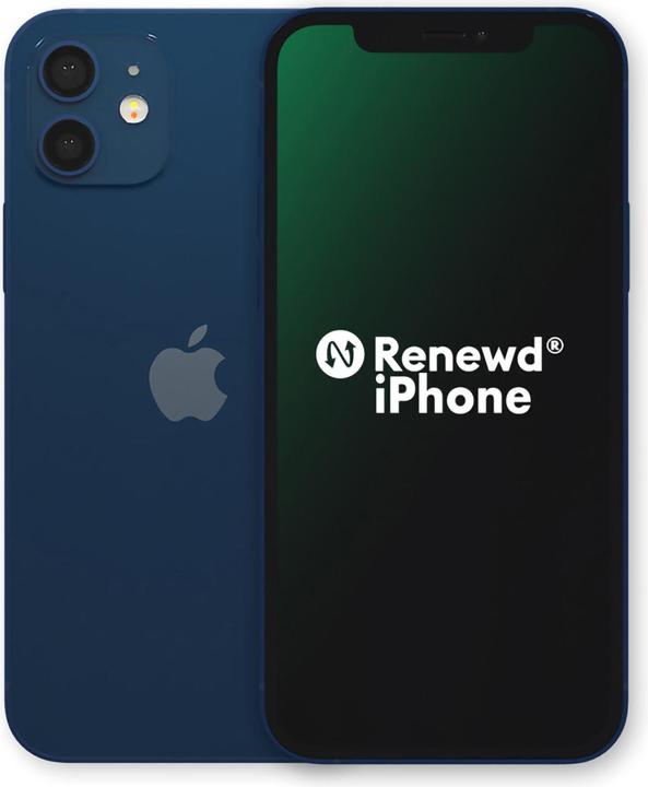 Image du produit Renewd iPhone 12 (128 Go, Bleu, 6.10", 12 Mpx, Double SIM, A / Comme neuf)