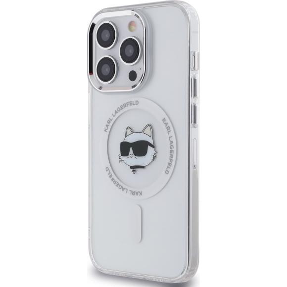 Thumbnail - Karl Lagerfeld KLHMP13LHLSCHH iPhone 13 Pro 6.1" biały/white hardcase IML Metal Choupette Head MagS (Apple iPhone 13 Pro...