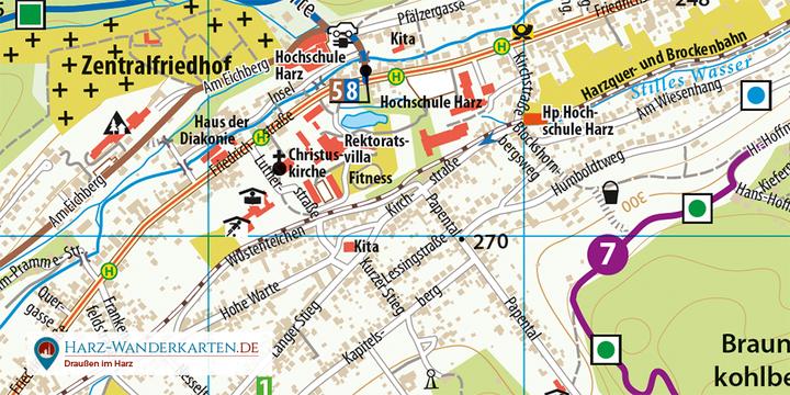 Actual product image Wernigerode, hiking map and city map