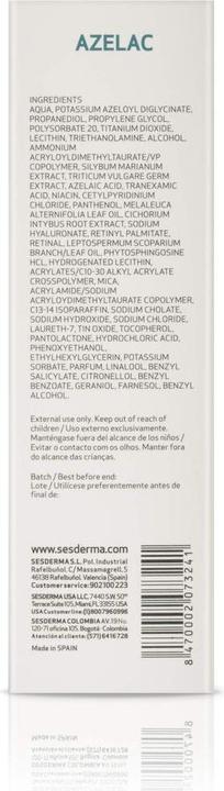 Produktbild Sesderma Azelac Moisturizing Gel for oily and combination skins (50 ml, 24h Creme)