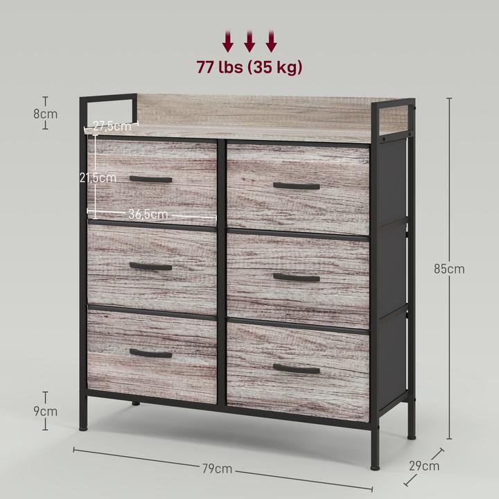 Produktbild Homcom Kommode (79 x 29 x 85 cm)