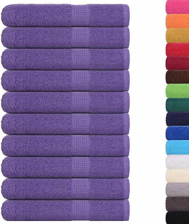 Image du produit vidaXL Serviettes 10 pcs. Lila 100x200 cm 360 g/m² 100% coton Serviette de plage (100 x 200 cm)