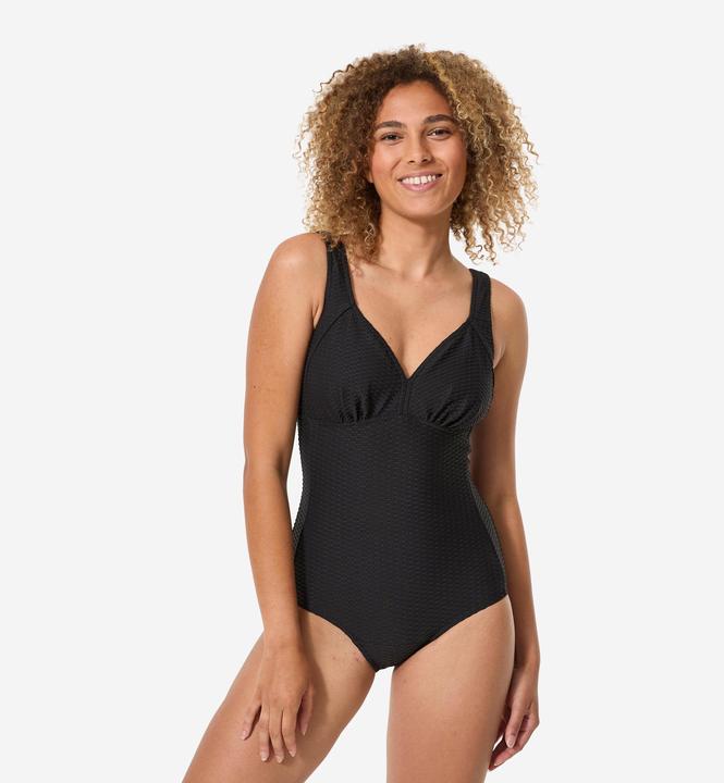 Produktbild Decathlon Badeanzug Einteiler Damen Waffelstrick Polyamid (48)