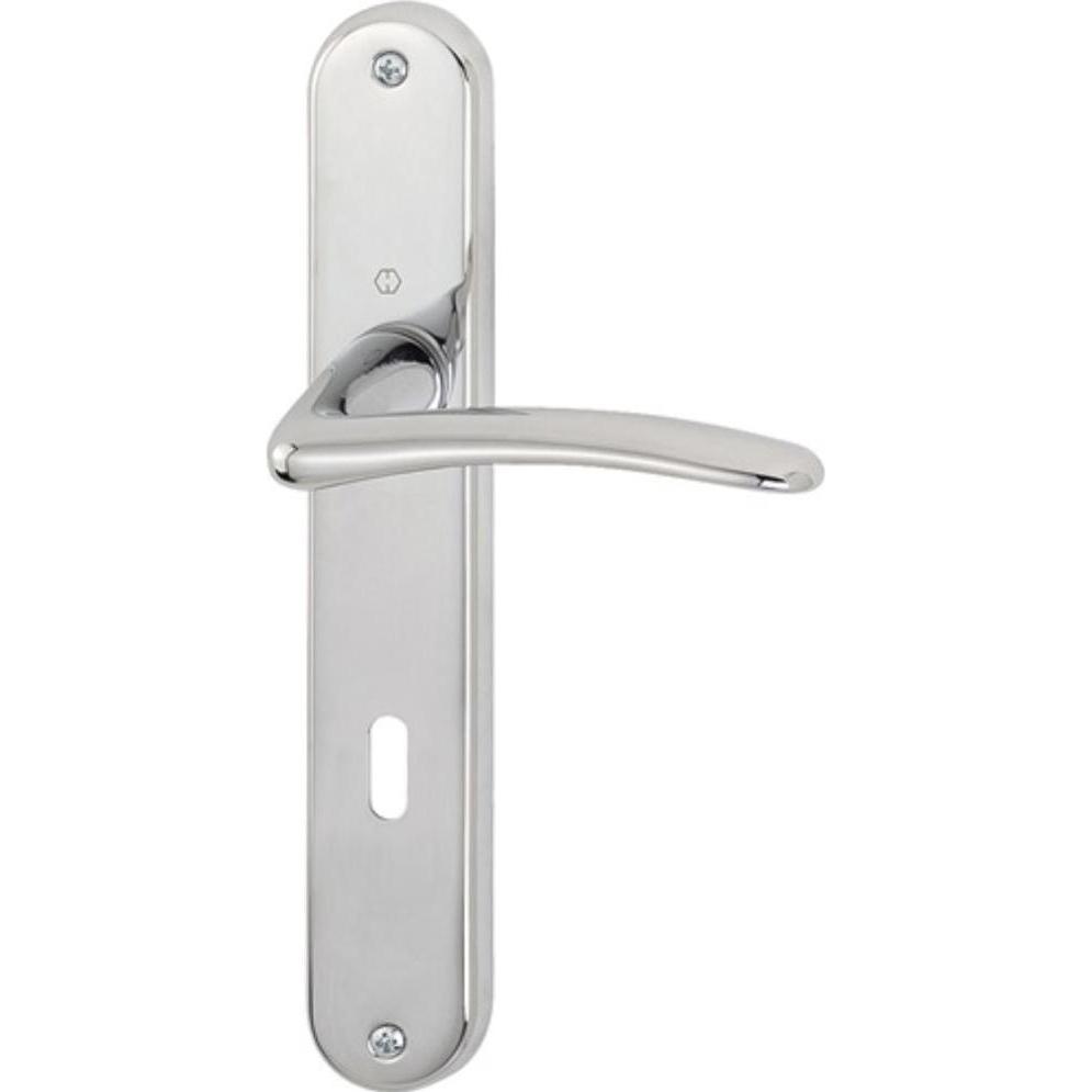 Hoppe, Türgriff + Fenstergriff, Langschildgarnitur Istanbul M171/332P Messing F49 OB 72 mm DIN links / rechts (Türgarnit...