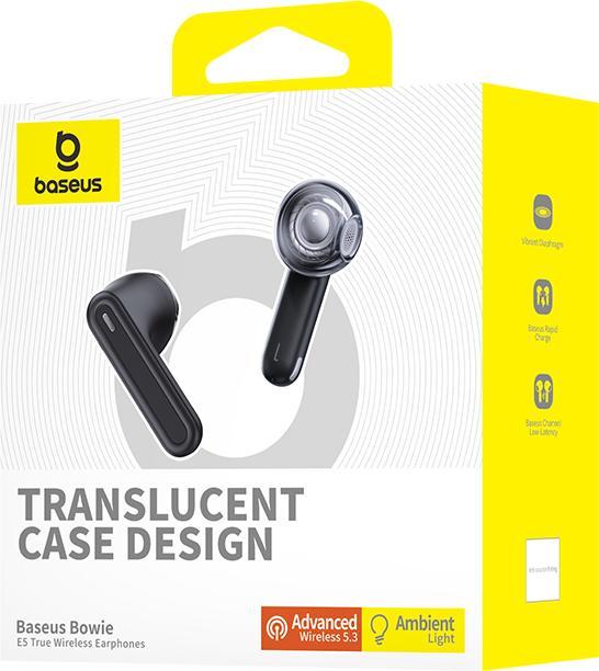 Produktbild Baseus Bowie E5 TWS Wireless Headphones - Black (5 h, Kabellos)