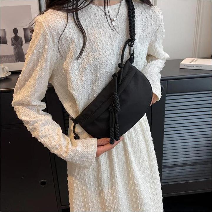 Immagine prodotto Only-Bags.Store Borsa Casual a colori solidi per il torace Borsa a vita di grande capacità Borse a tracolla in tela