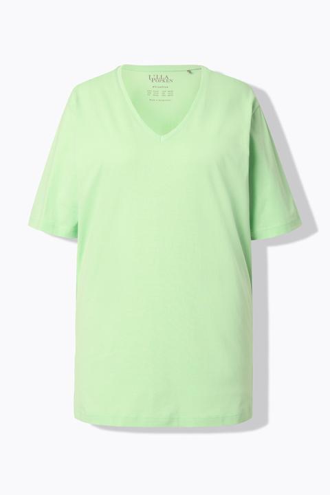 Actual product image Ulla Popken Basic V-Neck Relaxed Fit Short Sleeve Tee (54)
