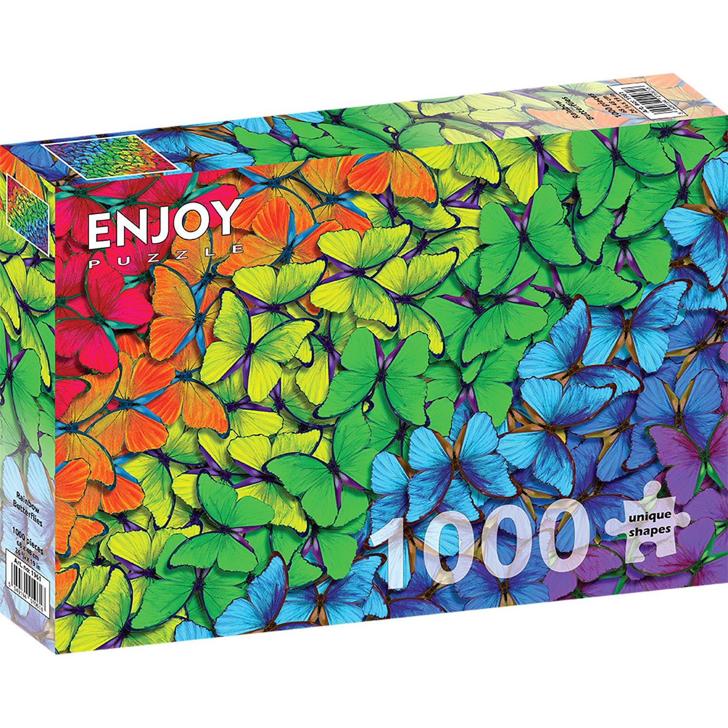 Enjoy Puzzle ENJOY-1961 - Regenbogen-Schmetterlinge, Puzzle, 1000 Teile (1000 Teile)