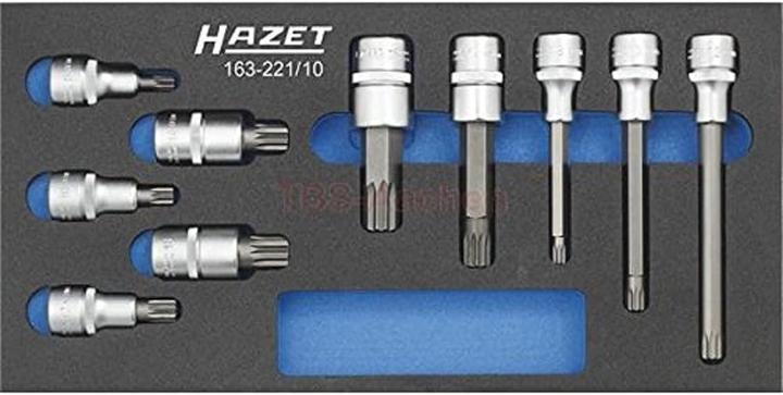 Produktbild HAZET Schraubendreher-Steckschlüsseleinsatz Satz 163-221/10 ∙ M8 ∙ M10 ∙ M12 ∙ M14 ∙ M16 ∙ M18 ∙ M8…