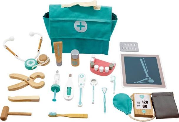 Besttoy Doctor play set - wooden parts with fabric bag