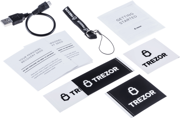 Productafbeelding Trezor One (Bitcoin, Bitcoin Cash, Bitcoin Goud, Dash, Ether, Ethereum Klassiek, Expanse, Litecoin, Ubiq, Zcash)