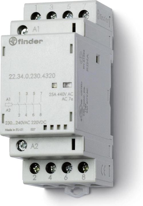 Actual product image Finder Contactors Series 22 4x 25A Installation