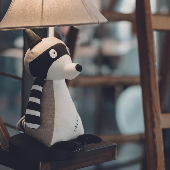 Actual product image Happy Lamps Ben the raccoon