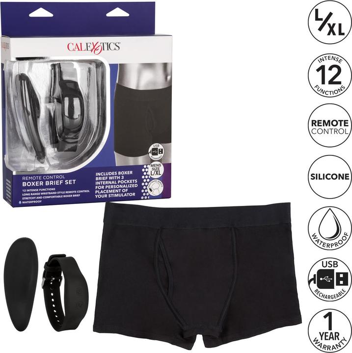 Produktbild CalExotics Remote Control Boxer Brief Set - M/L