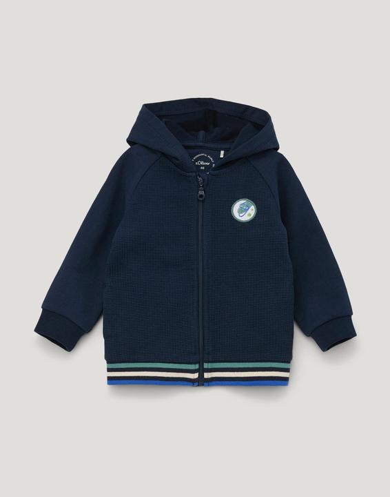 Produktbild s.Oliver Sweatshirt Jacke Kapuzenjacke mit Dino-Zacken (80)