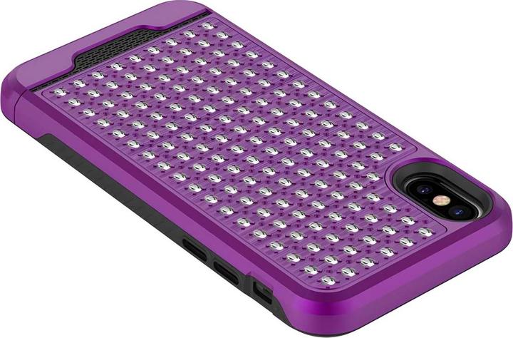 Actual product image Zizo Star Diamond Hybrid Cover - iPhone X case (purple/black) (Apple iPhone X)