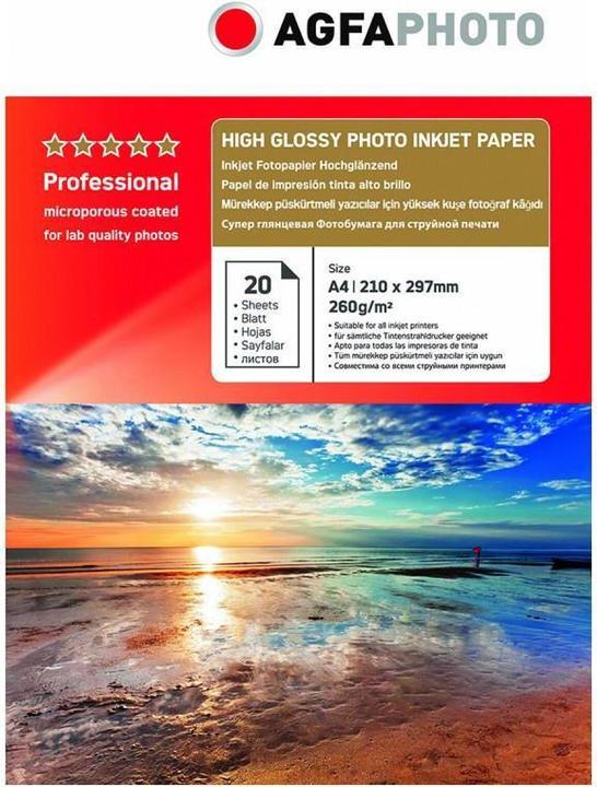 Actual product image AGFAPHOTO Professional Photo Paper High Gloss 260 g A 4 20 sheets (260 g/m², A4, 1 x)