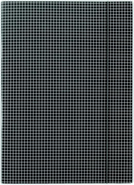 Donau Sammelmappe, karton, a4, 400g/m2, 3 klappen, schwarz, kariert