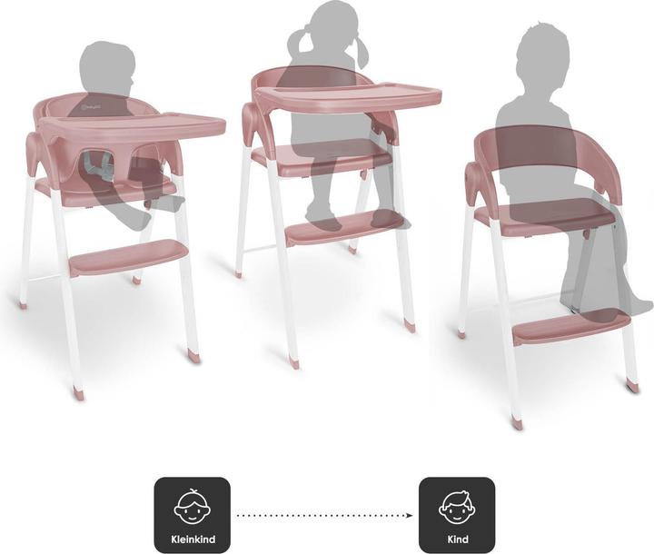 Actual product image BabyGo Levels Highchair rose/white (Highchair)
