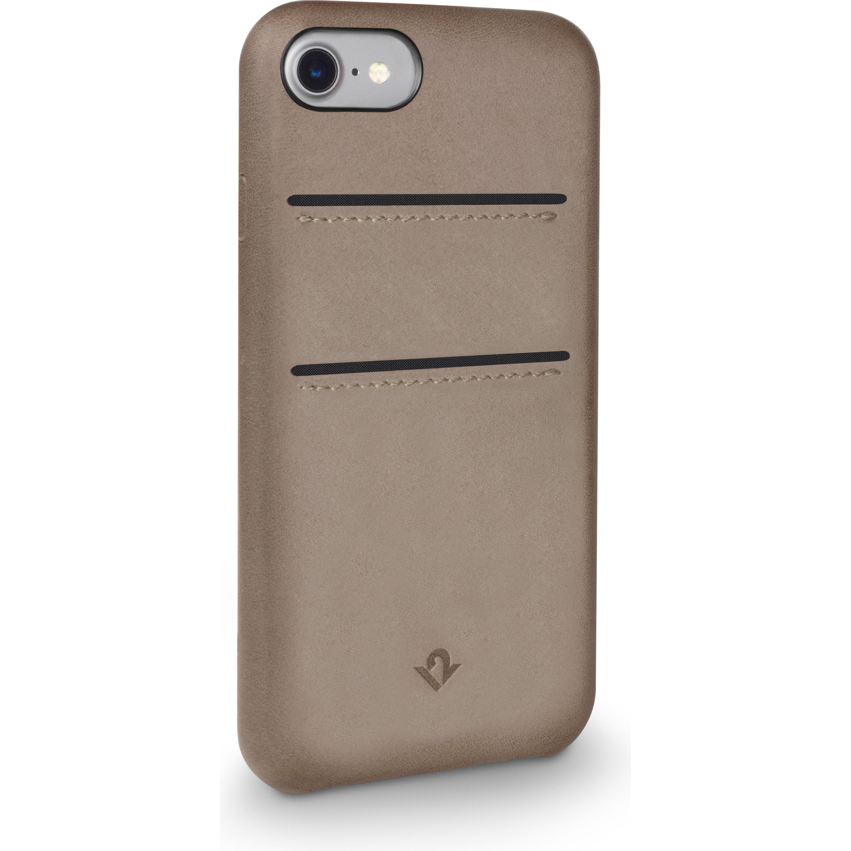 TwelveSouth Relaxed Leather Case für iPhone 7 / 8 (4.7") Warm Taupe (Apple iPhone 7), Smartphone Hülle, Beige