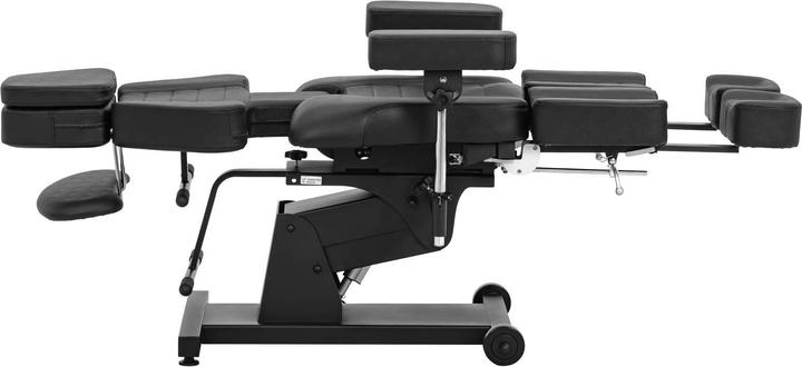 Produktbild Physa Tattooliege höhenverstellbar 300 kg Fusspedal schwarz Tattoostuhl Tätowierstuhl