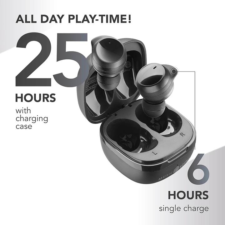 Image du produit Cellularline Music Sound Flow Casque intra-auriculaire sans fil Musique et appels Bluetooth Noir (Pas de réduction du bruit, 25 h, Sans fil)