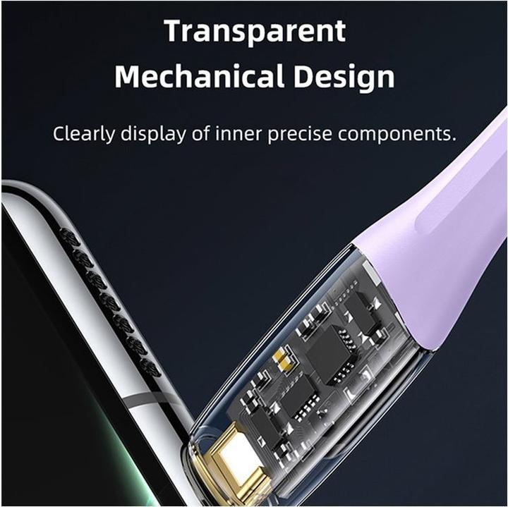 Actual product image Usams Type-C to Type-C Charging Cable - Beige (1.20 m, 100 W)