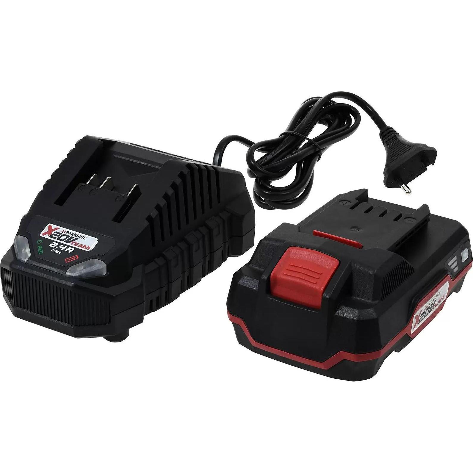 Parkside, Werkzeugakku + Ladegerät, PLG 20 C1 mit Akku (20 V)