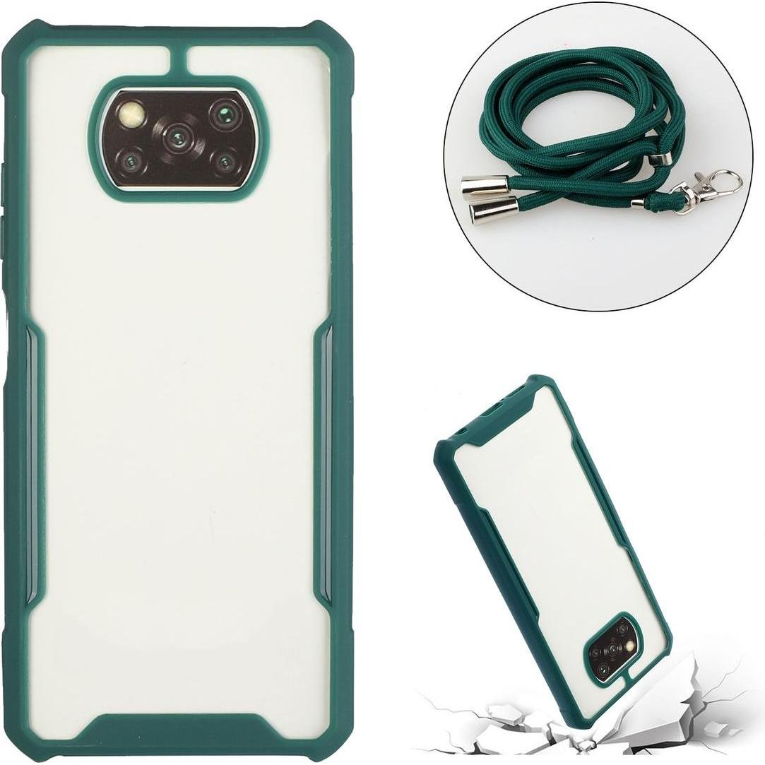 Thumbnail - König Design Hülle Handy Schutz für Xiaomi Poco X3 Case Cover Tasche Etuis Bumper Grün Neu (Xiaomi Poco X3), Smartphone ...