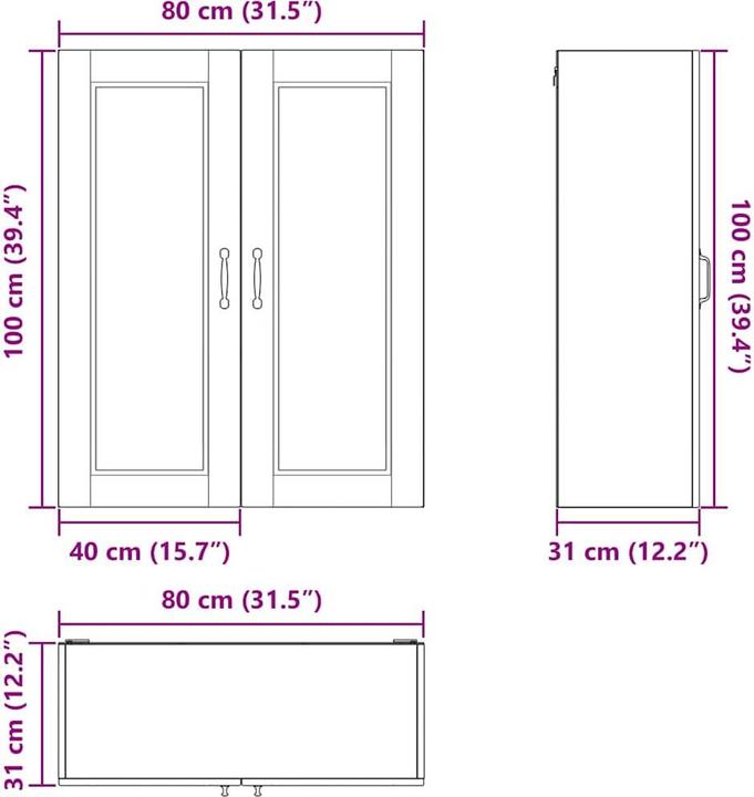 Immagine prodotto vidaXL Küchenschrank (31 x 80 x 100 cm)