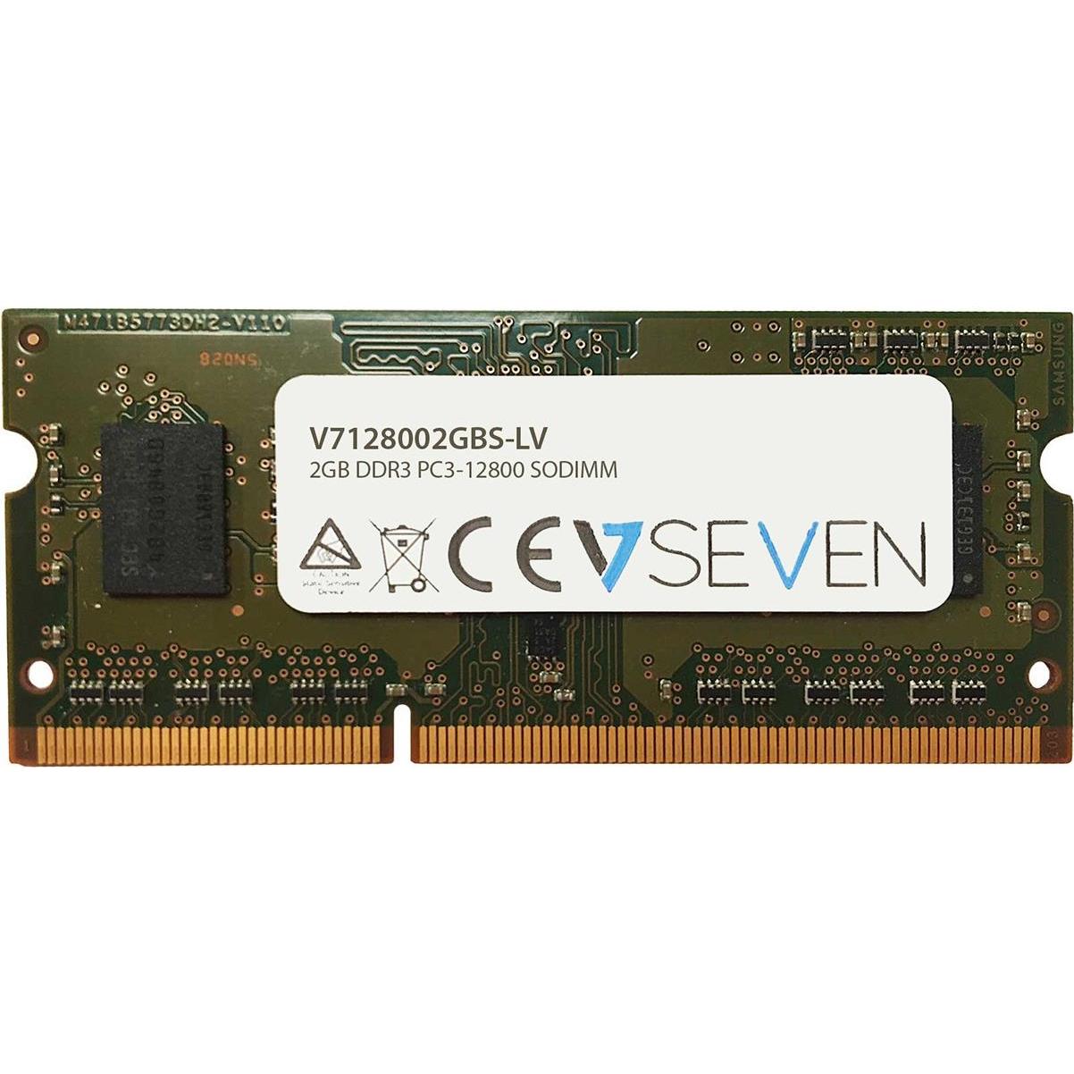 V7 2GB DDR3 1600MHZ CL11 (1 x 2GB, 1600 MHz, DDR3-RAM, SO-DIMM), RAM