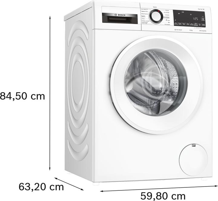 Produktbild Bosch Hausgeräte Serie 6 WGG254Z6II Waschmaschine 10 (10 kg, Links)