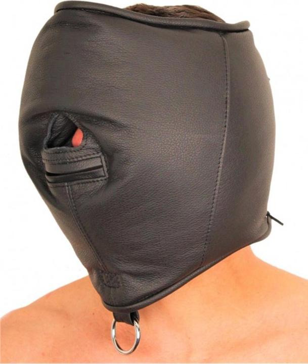 Actual product image The Red Leather balaclava "Padded
